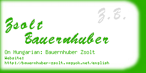 zsolt bauernhuber business card